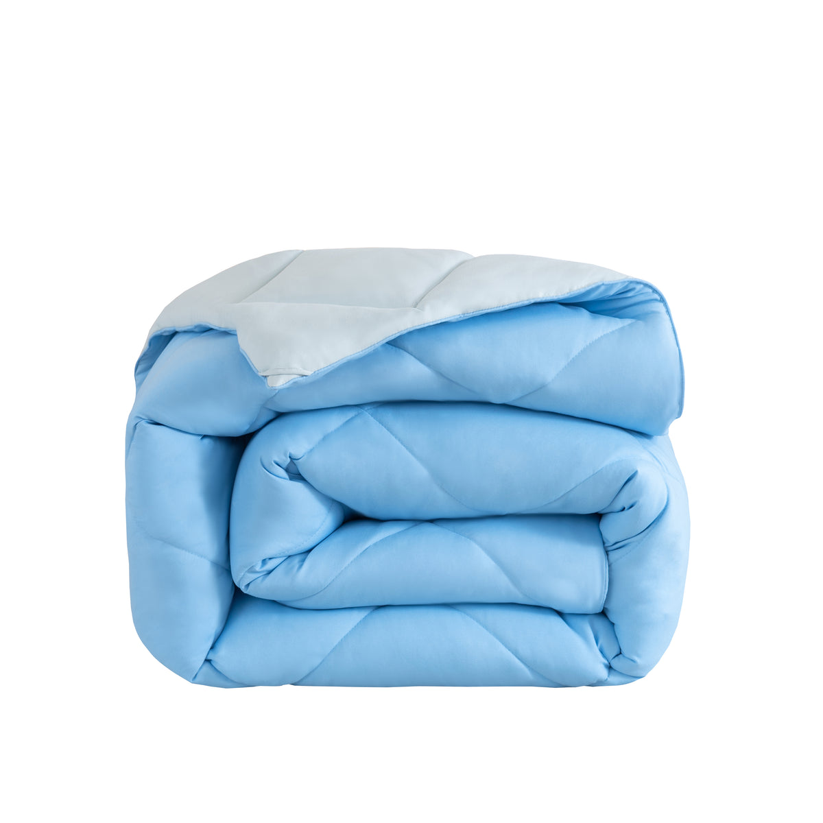 Snoozella ComfyBed Duo Lichtblauw – tweezijdig wasbaar dekbed zonder overtrek