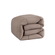 Snoozella ComfyBed Taupe – wasbaar 4-seizoenen dekbed zonder overtrek