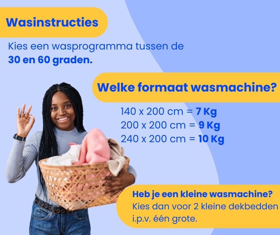 Wasinstructies voor de Snoozella ComfyBed Duo Wijn Rood